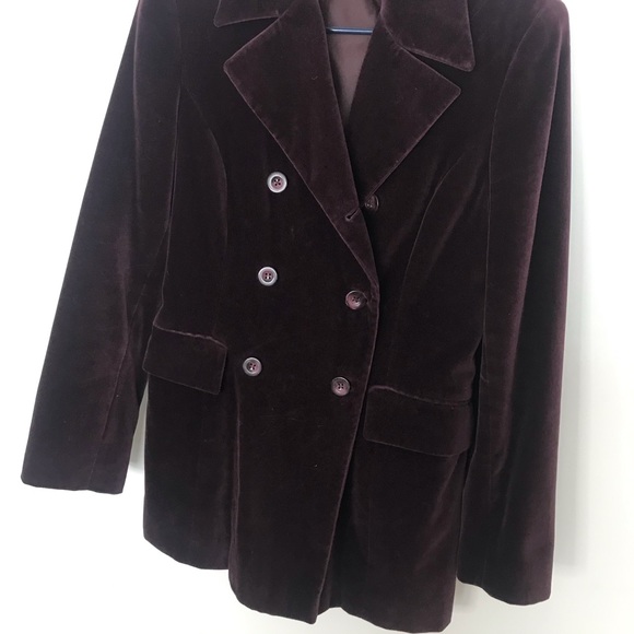 Purple suede Pinko double breasted coat - Picture 5 of 6